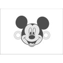 E0179-G-Mickey-mouse decupat si gravat link pentru bratara 13x12mm 0,33mm 1 buc