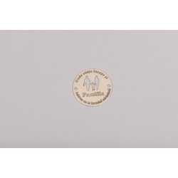 E0137-G-Link rotund din argint 925 diametru 16.5mm decupat model parinti cu copil si text circular