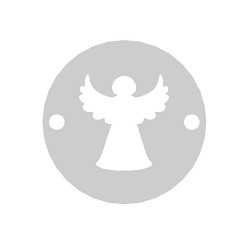 E0443 N Link din argint cu ingeras decupat 12 mm 0.33mm