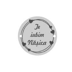 E0409 GS Link din argint Te iubim Nasica 16.5mm 0.33mm