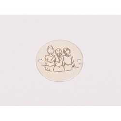 E0204-GS-Link 3 surori Argint 925 diametru 16.5 mm / grosime 0.33 mm-1 buc