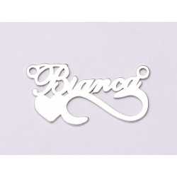 Nume din argint decupate in 3-4 zile cu inima si infinit Nume din argint decupate in 3-4 zile cu inima si infinit