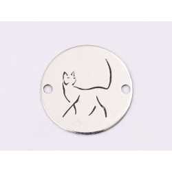 E1356-N-Link banut din argint Pisica, 12mm 0.4mm - 1 buc