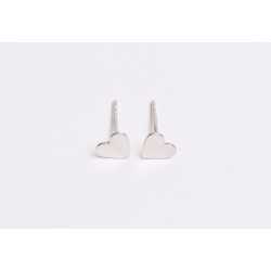 E0502 N Cercel din argint 925 inimioara 6x7mm 0.5mm