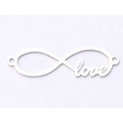 E0897-N-Link din argint 925 infinit Love - 1 buc E0897-N-Link din argint 925 infinit Love - 1 buc