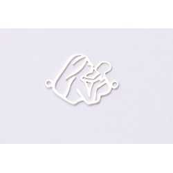 E0612 N Link din argint 925 mama cu bebe 19x14mm 0.5mm