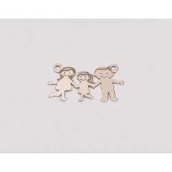 E0224-G-Link familie (parinti si o fetita) -22x13x0.6 mm-1 buc