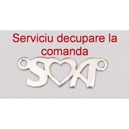 Serviciu de decupare initiale cu inima argint 925 3-4 zile