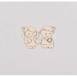 E0187-G-Link baiatel+fetita 14 x 10 mm 0.5 mm-1 buc