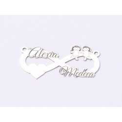 Infinit decupat cu 2 nume gravate si siluete cca 16x38m Infinit decupat cu 2 nume gravate si siluete cca 16x38m