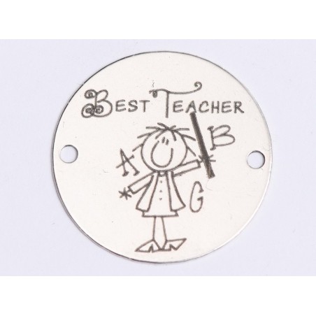 E0396 GS Link din argint Best teacher 16.5mm 0.33mm