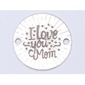 E0420 GS Link din argint I love you mom 16.5mm 0.33mm