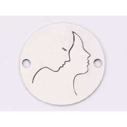E1358-N-Link banut din argint Chipuri, 12mm 0.33mm - 1 buc E1358-N-Link banut din argint Chipuri, 12mm 0.33mm - 1 buc