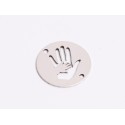 E0505-N-Link rotund argint 925 Hand in Hand 1 buc