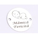 E0579 G Link din argint 925 Mamica fericita 14mm 0.33mm 1 buc