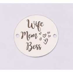 E1216-GS-Link din argint Wife Mom Boss 16.5mm 0.33mm E1216-GS-Link din argint Wife Mom Boss 16.5mm 0.33mm