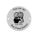 E0514 GS Link din argint 925 You are my best friend forever 16.5mm 0.33mm 1 buc