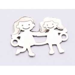 E0895-G-Link argint 925 doua fetite 13*17mm 0.6mm