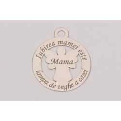 E0248-G-Decupaj "Iubirea mamei" din Ag925 18.5x22x0.4mm-1buc