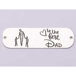 E1078-G-Link Oval Argint 925 To The Best Dad - 1 buc