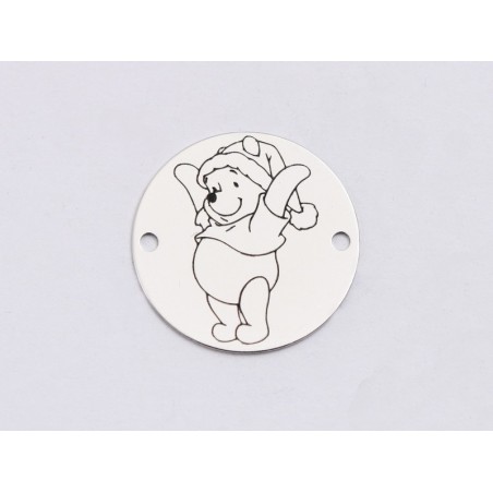 E1320-GS-Link banut argint 925 Winnie de Pooh 16.5mm - 1 buc