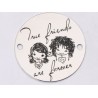 E1354-GS-Link argint 925 "True friends are forever" 16.5mm - 1 buc