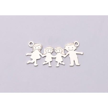 E0606-G-Link familie (parinti si doua fetite) -28x13x0.6 mm-1 buc