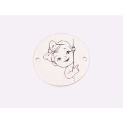 E1287 GS Link rotund argint 925 Pointing baby girl 16.5mm 1 buc E1287 GS Link rotund argint 925 Pointing baby girl 16.5mm 1 buc