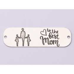 E1077-G-Link Oval Argint 925 To The Best Mom - 1 buc E1077-G-Link Oval Argint 925 To The Best Mom - 1 buc