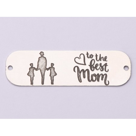 E1077-G-Link Oval Argint 925 To The Best Mom - 1 buc