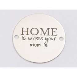 E1242-GS-Link din argint "Home is...." 16.5 mm / grosime 0.33 mm-1 buc E1242-GS-Link din argint "Home is...." 16.5 mm / grosime 0.33 mm-1 buc
