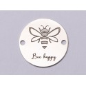 E0786-GS-Link argint 925 Bee Happy - 1 buc