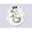 E0359 GS Link din argint 925 gravat cu zodia Capricorn 16.5mm 0.33mm