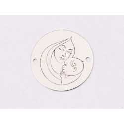 E1277 GS Link rotund argint 925 Mama si bebe 16.5mm 1 buc E1277 GS Link rotund argint 925 Mama si bebe 16.5mm 1 buc