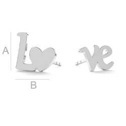 G1878-N-Cercei LOVE argint 925-Pereche G1878-N-Cercei LOVE argint 925-Pereche