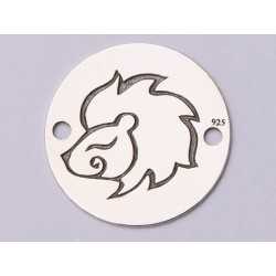 E0682-G-Link argint 925 gravat cu zodia Leu 12mm 0.33mm grosime -1buc E0682-G-Link argint 925 gravat cu zodia Leu 12mm 0.33mm grosime -1buc