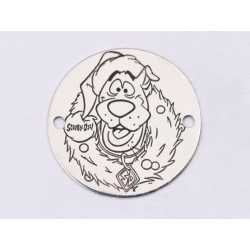 E1384-GS-Link din argint 925 Christmas Scooby 16.5mm - 1 buc E1384-GS-Link din argint 925 Christmas Scooby 16.5mm - 1 buc