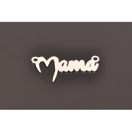 E0107-N-Decupaj "Mama" din argint 925 pentru link 27x13 mm-1 buc