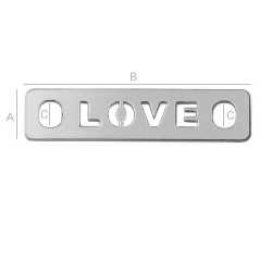 G0869 N Link charm :LOVE 25mm argint 925 0.5mm G0869 N Link charm :LOVE 25mm argint 925 0.5mm