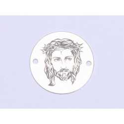 E0427 GS Link din argint Isus 16.5mm 0.33mm