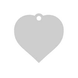 E0566 N Inimioara plina din argint 12x12mm 0.5mm 1 buc