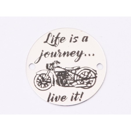 E1335-GS-Link argint 925 Life is a journey... live it! 16,5mm - 1buc