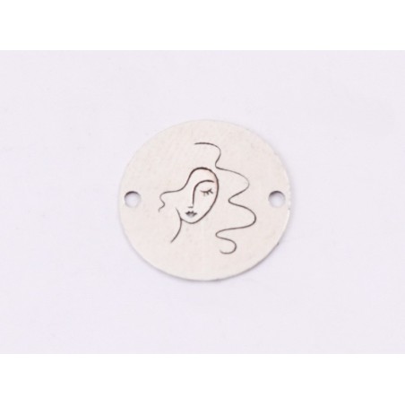 E1371-N-Link banut din argint Chip feminin, 12mm 0.4mm - 1 buc