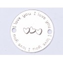 E0413 GS Link din argint I Love You 16.5mm 0.33mm