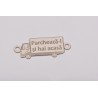 E0163-G-Link TIR decupat din argint 925 25x10mm text gravat "Parcheaza-l si hai acasa"