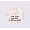 E1218-GS-Link din argint "When I hold your hand, I hold my world" 16.5mm 0.33mm