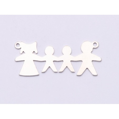 E0857-N-Pandant argint 925 Familie 27x16mm, 0.50mm