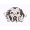 E0431-G-Decupaj Beagle din argint 925 15x15x0.5mm - 1 bucata