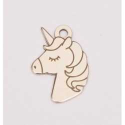 E0261-G-Pandant decupat Unicorn din Ag 925 14x9x0.5mm-1buc