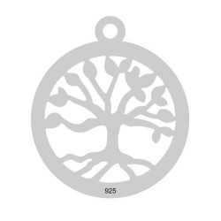 E0094-N-Charm rotund copacul vietii 16.5mm 0.33mm